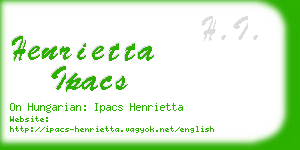 henrietta ipacs business card